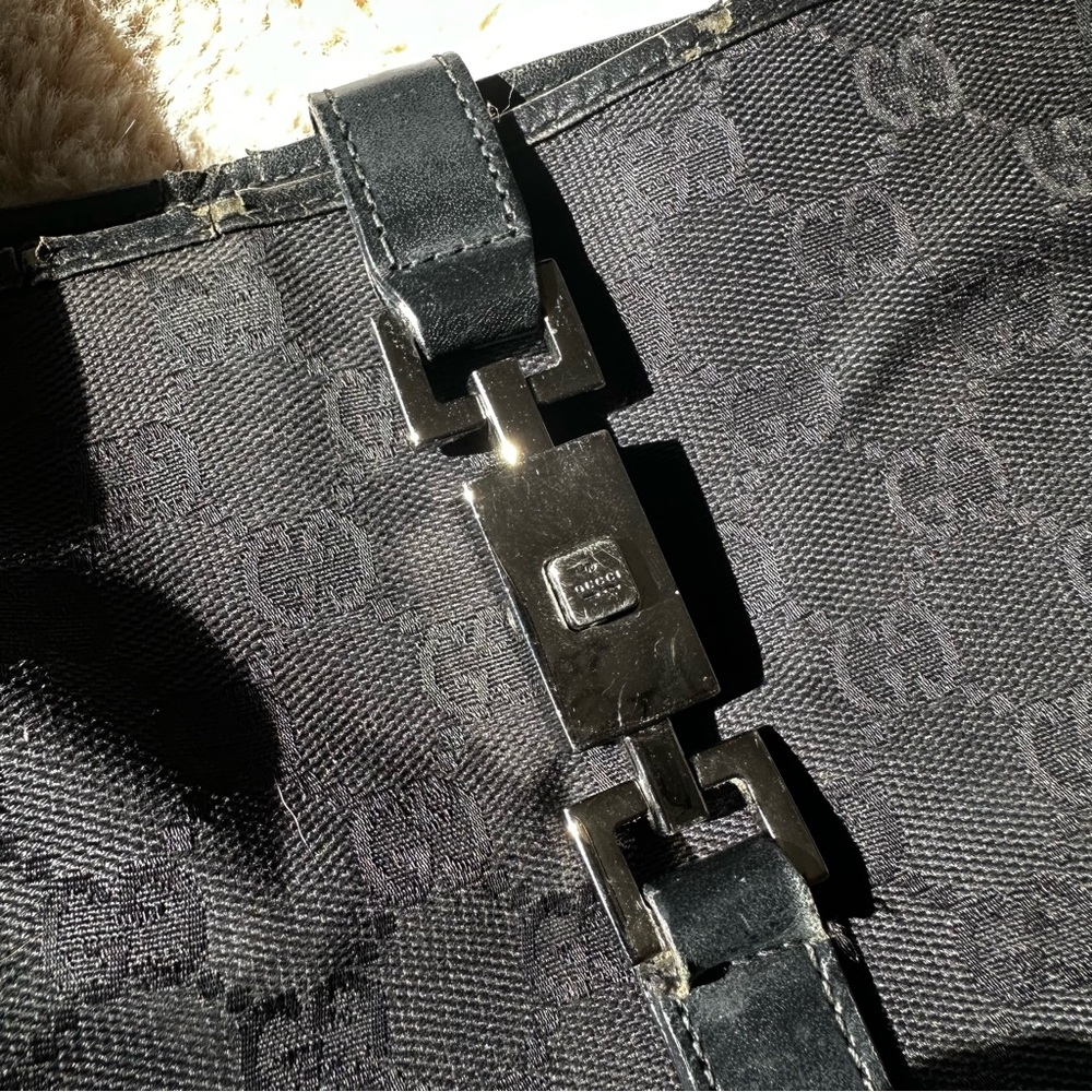Project Bag: Gucci Tom Ford Jackie Black Monogram Shoulder Bag - Picture 8 of 13